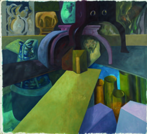 Une réunion inattendue -
Acrylique sur toile -
200x180 -
2001